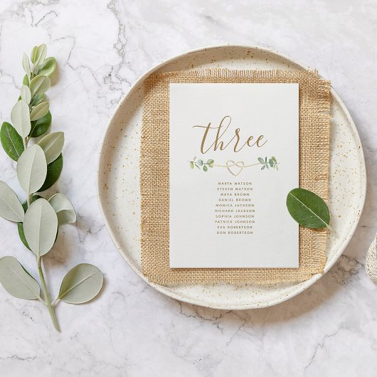 Boho Eucalyptus Bruiloft Zitplaats Chart
