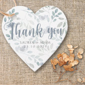 Boho Eucalyptus Chic Dusty Blue Pattern Wedding Bedankjes Labels