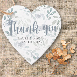 Boho Eucalyptus Chic Dusty Blue Pattern Wedding Bedankjes Labels