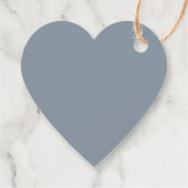 Boho Eucalyptus Chic Dusty Blue Pattern Wedding Bedankjes Labels (Achterkant)