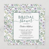 Boho Eucalyptus en Floral Green Vrijgezellenfeest Kaart (Voorkant / Achterkant)