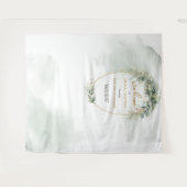 Boho eucalyptus en gouden Vrijgezellenfeesten acht Wandkleed (Voorkant (horizontaal))