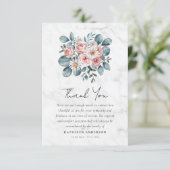 Boho Eucalyptus Floral Sympathy begrafenis Bedankkaart (Staand voorkant)