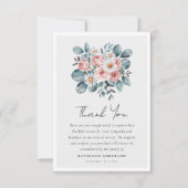 Boho Eucalyptus Floral Sympathy begrafenis Bedankkaart (Voorkant)