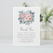 Boho Eucalyptus Floral Sympathy begrafenis Bedankkaart (Staand voorkant)