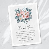 Boho Eucalyptus Floral Sympathy begrafenis Bedankkaart
