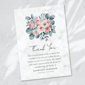 Boho Eucalyptus Floral Sympathy begrafenis Bedankkaart