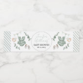 Boho eucalyptus girl baby shower etiketten op fles (Enkel label)