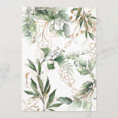 Boho Eucalyptus Gold Circles Vrijgezellenfeest Kaart (Achterkant)