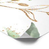 Boho Eucalyptus Gouden Cirkels Bruidscadeau Poster (Hoek)