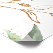 Boho Eucalyptus Gouden Cirkels Bruidsmeisjesfeest Poster (Hoek)