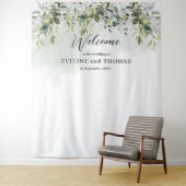 Boho eucalyptus gouden foto bruiloft backdrops wandkleed (In situ)