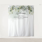 Boho eucalyptus gouden foto bruiloft backdrops wandkleed (Voorkant)