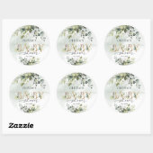 Boho eucalyptus gouden letters Baby shower sticker (Vel)
