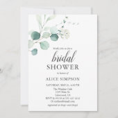 Boho Eucalyptus Greenery Bridal Shower Invitation Kaart (Voorkant)