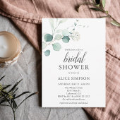 Boho Eucalyptus Greenery Bridal Shower Invitation Kaart