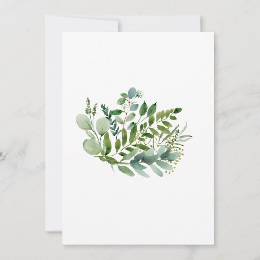 Boho Eucalyptus Greenery Kaart (Achterkant)