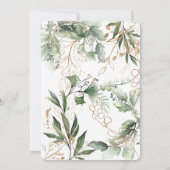 Boho Eucalyptus Greenery Pampas Wreath Gold Kaart (Achterkant)