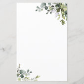 Boho Eucalyptus Greenery Simple Wedding Menu (Achterkant)