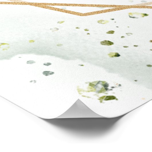 Boho Eucalyptus groen 16e verjaardag welkom Poster (Hoek)