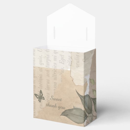 boho eucalyptus groen bruiloft bedankdoosjes (Geopend)