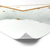 Boho Eucalyptus groen goud bruiloft Tijdlijn Poster (Hoek)