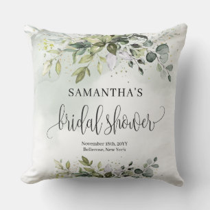 Boho Eucalyptus groen takken faux goud Kussen