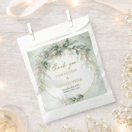 Boho Eucalyptus groen takken faux goud lijst Bedankzakje