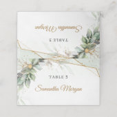 Boho Eucalyptus groen takken faux goud lijst Plaatskaartje (Buitenkant ongevouwen)