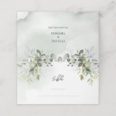 Boho Eucalyptus groen takken gouden plaats kaart Plaatskaartje (Buitenkant ongevouwen)