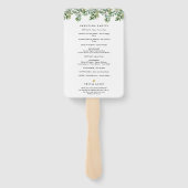 Boho Eucalyptus Groene Huwelijksceremonie Programm Handwaaier (Achterkant)