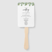 Boho Eucalyptus Groene Huwelijksceremonie Programm Handwaaier (Voorkant)