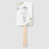 Boho Eucalyptus Groene Huwelijksceremonie Programm Handwaaier (Voorkant)