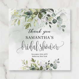 Boho Eucalyptus groene takken gouden Bruids- Bedankjes Labels