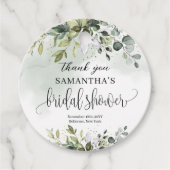 Boho Eucalyptus groene takken gouden Bruids- Bedankjes Labels (Voorkant)