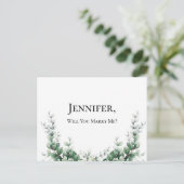 Boho Eucalyptus Groene Zomer Bruiloft Briefkaart (Staand voorkant)
