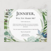 Boho Eucalyptus Groene Zomer Bruiloft Briefkaart (Achterkant)