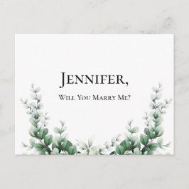 Boho Eucalyptus Groene Zomer Bruiloft Briefkaart