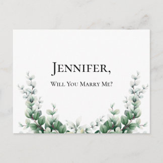 Boho Eucalyptus Groene Zomer Bruiloft Briefkaart