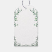 Boho Eucalyptus Groene Zomer Bruiloft Cadeaulabel (Achterkant)
