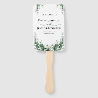 Boho Eucalyptus Groene Zomer Bruiloft Handwaaier