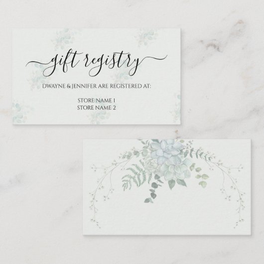 Boho Eucalyptus Groene Zomer Bruiloft Informatiekaartje (Voorkant / Achterkant)