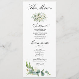 Boho Eucalyptus Groene Zomer Bruiloft Menu