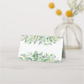 Boho Eucalyptus Groene Zomer Bruiloft Plaatskaartje (Achterkant)