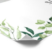 Boho Eucalyptus Groene Zomer Bruiloft Poster (Hoek)