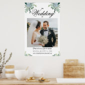 Boho Eucalyptus Groene Zomer Bruiloft Poster (Keuken)