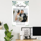 Boho Eucalyptus Groene Zomer Bruiloft Poster (Thuiskantoor)