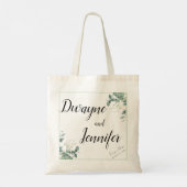 Boho Eucalyptus Groene Zomer Bruiloft Tote Bag (Achterkant)