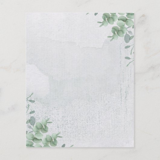 Boho Eucalyptus Handtekening Begrotingsonderdeel Flyer (Achterkant)