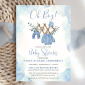 Boho Eucalyptus Jongenskleding  Baby shower Kaart